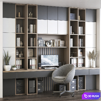 Furniture composition 9 3D Model Vray, Corona