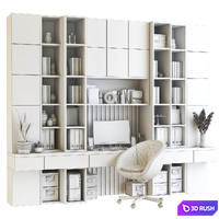 Furniture composition 9 3D Model Vray, Corona