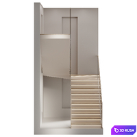 Minimalistic staircase in a modern style 3D Model Corona