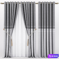 Curtains, curtain 3D Model Corona