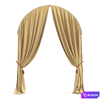 Curtains semicircle 33 3D Model Vray
