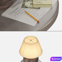 Kathy Kuo - Colt Side Table 3D Model Vray
