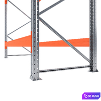 Front (pallet) rack 3D Model Vray