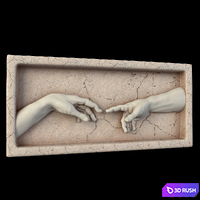 Bas-relief "La creazione di Adamo" 3D Model Vray