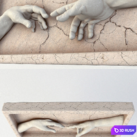 Bas-relief "La creazione di Adamo" 3D Model Vray