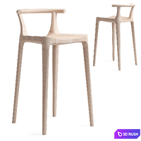 Elka Stool 3D Model Vray, Corona