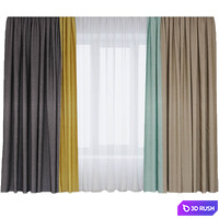 Curtain_model_4 3D Model Corona