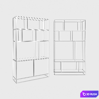 COSMORELAX shelving | Makella, Makella New | Black 3D Model Corona