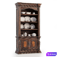 Hooker Furniture Bookcase / Service Louise Platinum 3D Model Vray
