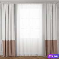 Curtain pink 3D Model Vray
