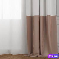 Curtain pink 3D Model Vray