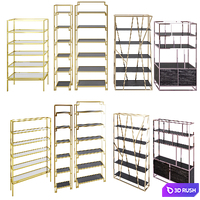 Shelving set 3D Model Corona