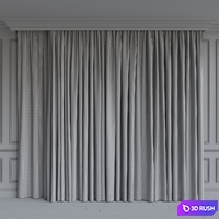 A set of curtains 4 3D Model Vray, Corona