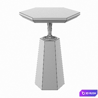 Side Table Hex Side Table 3D Model Vray