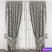 Curtain 374 3D Model Vray, Corona
