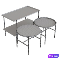 Rebar side table 3D Model Corona