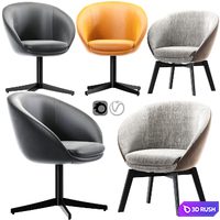 Minotti Russell Little Lounge Chair Set 02 3D Model Vray, Corona