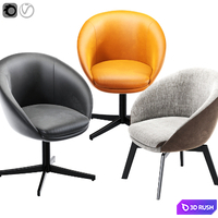 Minotti Russell Little Lounge Chair Set 02 3D Model Vray, Corona