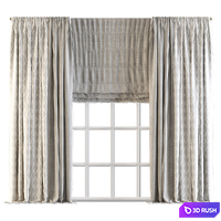 Curtain 556 3D Model Vray, Corona