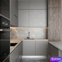 Kitchen set 4 3D Model Corona