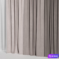 Curtains 3D Model Vray, Corona