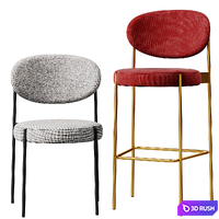 Verpan SERIES 430 chair &amp; barstool 2-in-1 3D Model Corona