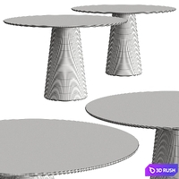 Crassevig Inoko Round Dining Tables 3D Model Vray, Corona