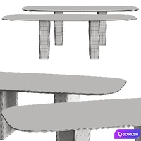 Andreu World Status Me Dining Tables 3D Model Vray, Corona