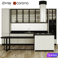Kitchen_set_07 3D Model Vray, Corona