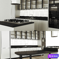 Kitchen_set_07 3D Model Vray, Corona