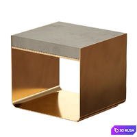 Dexter Concrete Top End Table (Crate and Barrel) 3D Model Vray, Corona