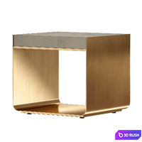 Dexter Concrete Top End Table (Crate and Barrel) 3D Model Vray, Corona