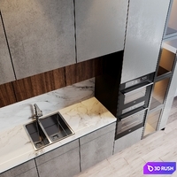 Kitchen modern 31 3D Model Vray, Corona