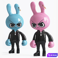 Rabbit sculpture 3D Model Vray