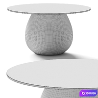Gervasoni Inout 836 Dining Table 3D Model Vray, Corona