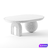 Sonali Oval Coffee Table by Anthropologie 3D Model Corona