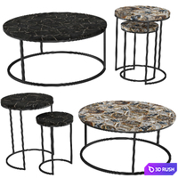 Anaximene Coffee Table 3D Model Vray, Corona