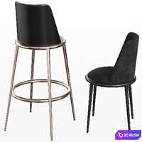 Aurora Stool, Cantori Italy 3D Model Corona