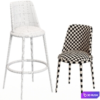 Aurora Stool, Cantori Italy 3D Model Corona