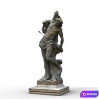 Statue of St. Sebastian of Karlstein 3D Model Vray, Corona