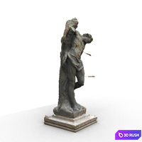 Statue of St. Sebastian of Karlstein 3D Model Vray, Corona