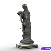 Statue of St. Sebastian of Karlstein 3D Model Vray, Corona