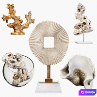 Sculptures of coral reef 02 3D Model Vray