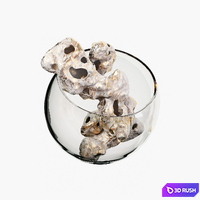 Sculptures of coral reef 02 3D Model Vray
