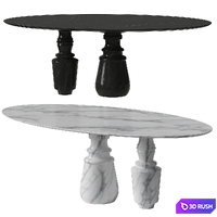 Boca Do Lobo - PIETRA OVAL NERO MARQUINA - dining table 3D Model Vray, Corona