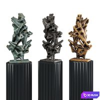 Umberto Mastroianni Boodschap Figure 3D Model Vray, Corona