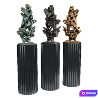 Umberto Mastroianni Boodschap Figure 3D Model Vray, Corona