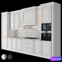 Kitchen 100 3D Model Vray, Corona