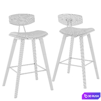 Armen Living Fox Bar Stool 3D Model Vray, Corona