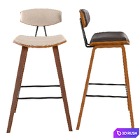 Armen Living Fox Bar Stool 3D Model Vray, Corona